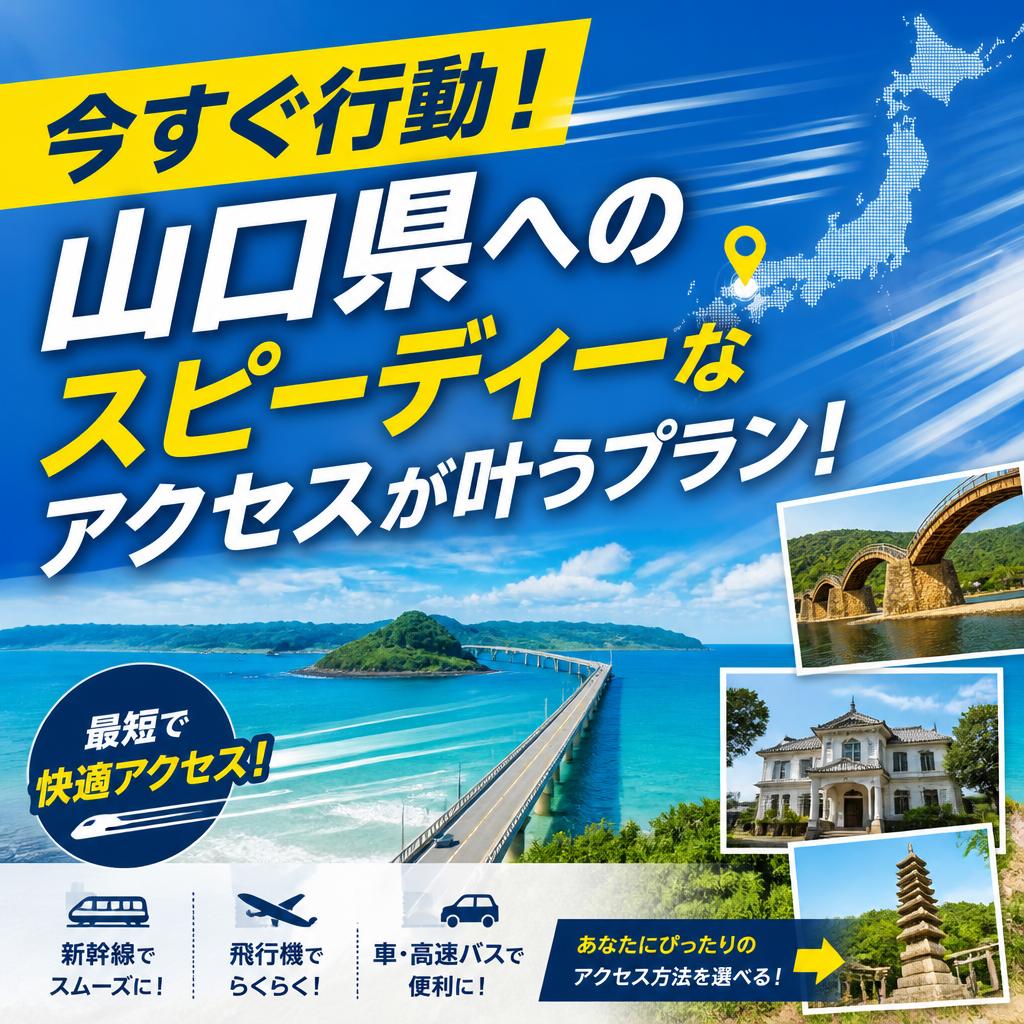 今すぐ行動！山口県へのスピーディーなアクセスが叶うプラン！